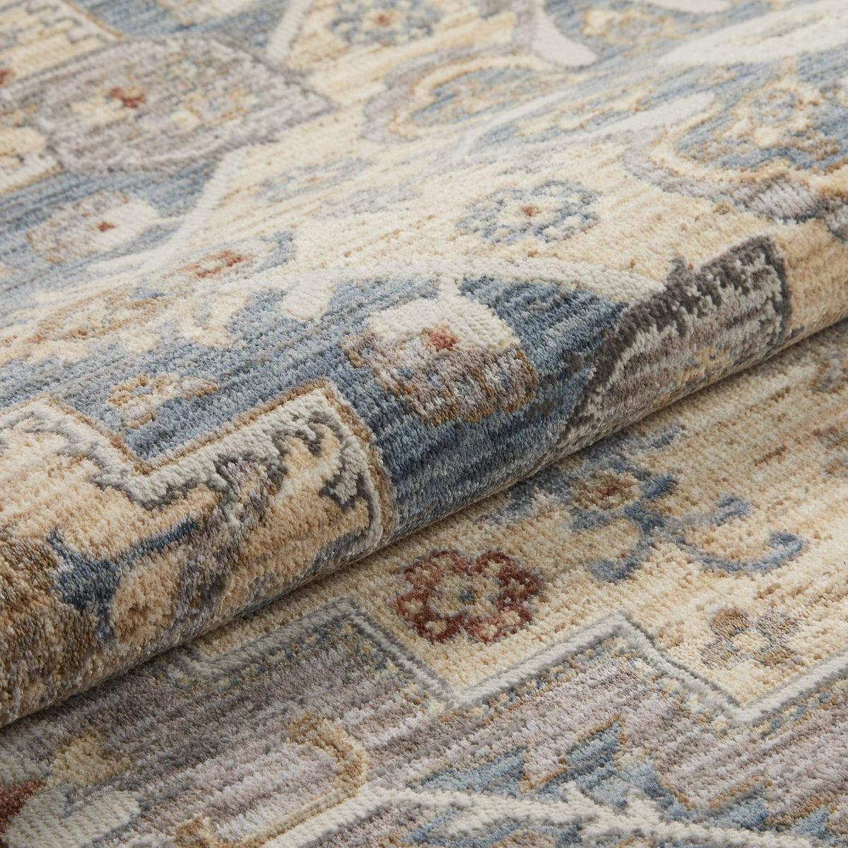 Legacy Medallion Blue Cream Rug