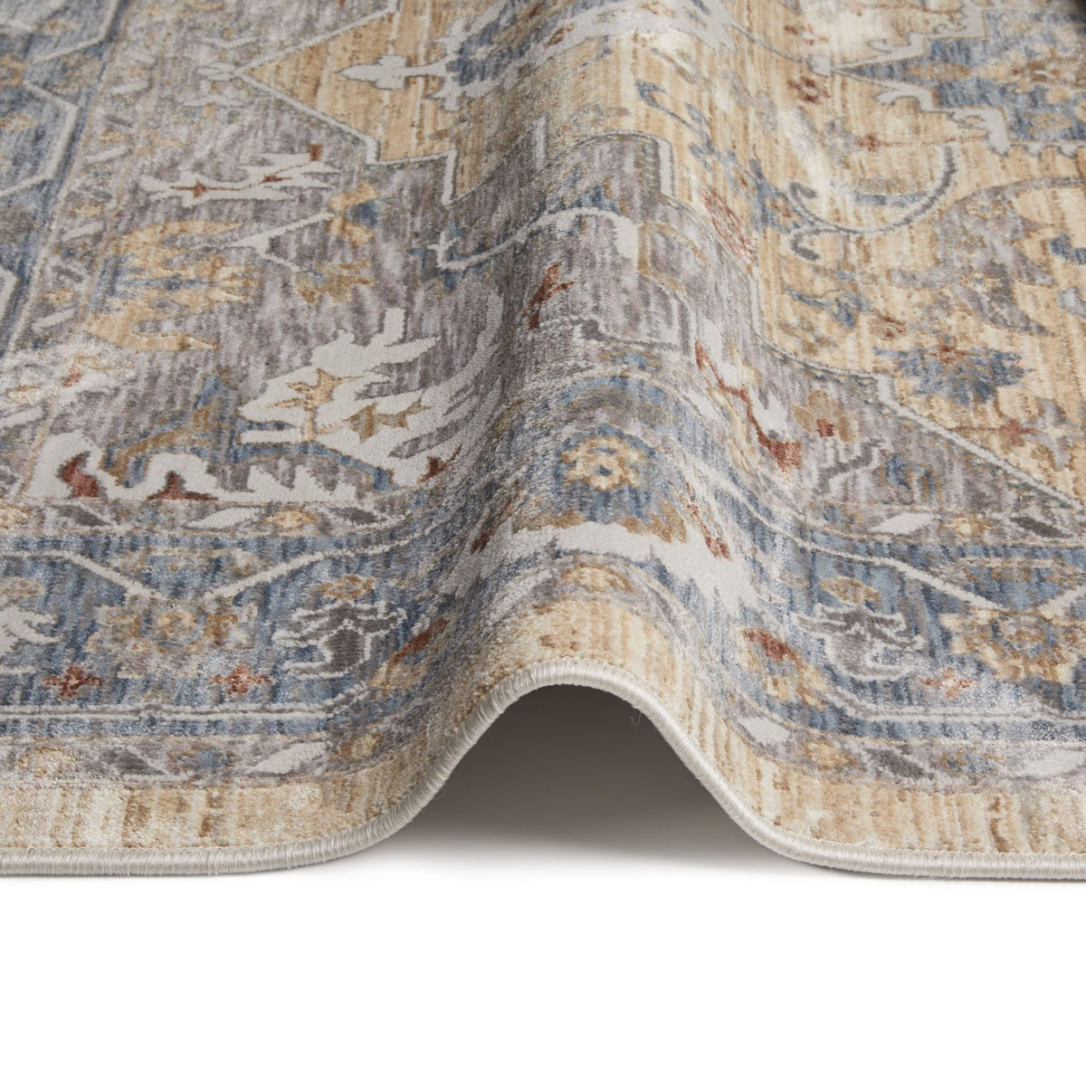 Legacy Medallion Blue Cream Rug