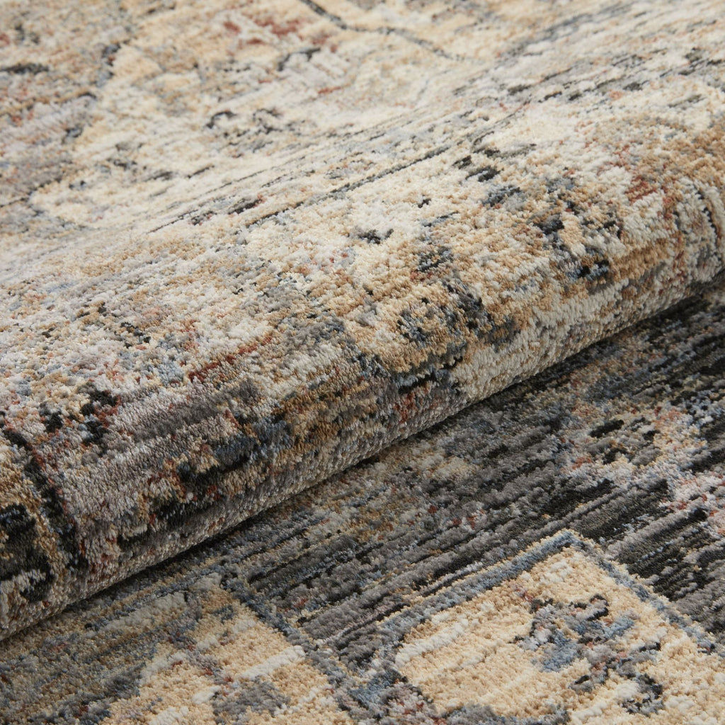Legacy Medallion Charcoal Cream Rug