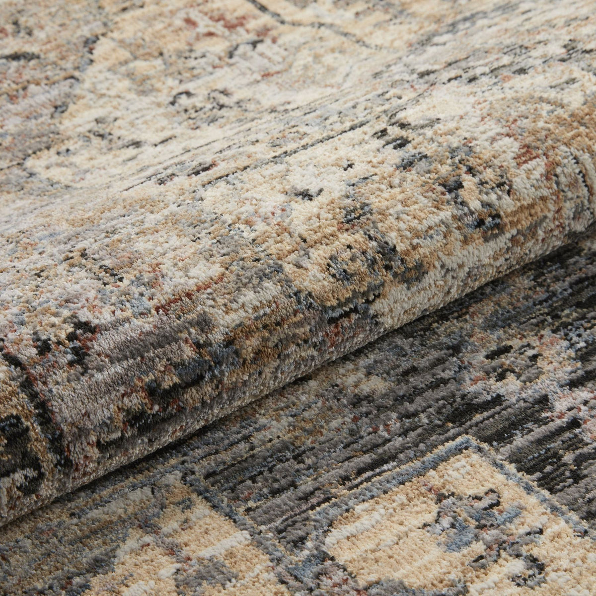 Legacy Medallion Charcoal Cream Rug
