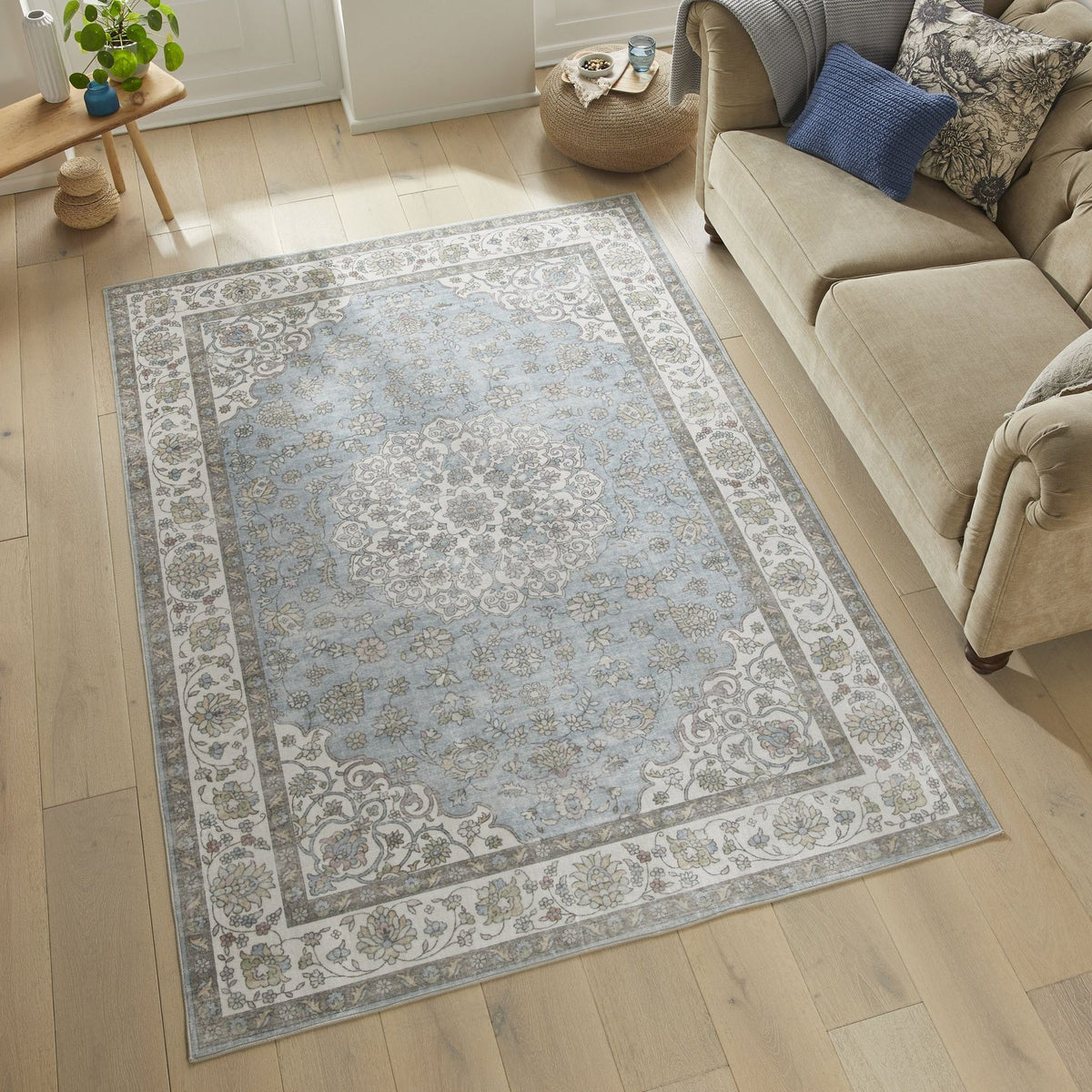 Liberty Washable Classic Light Blue Rug