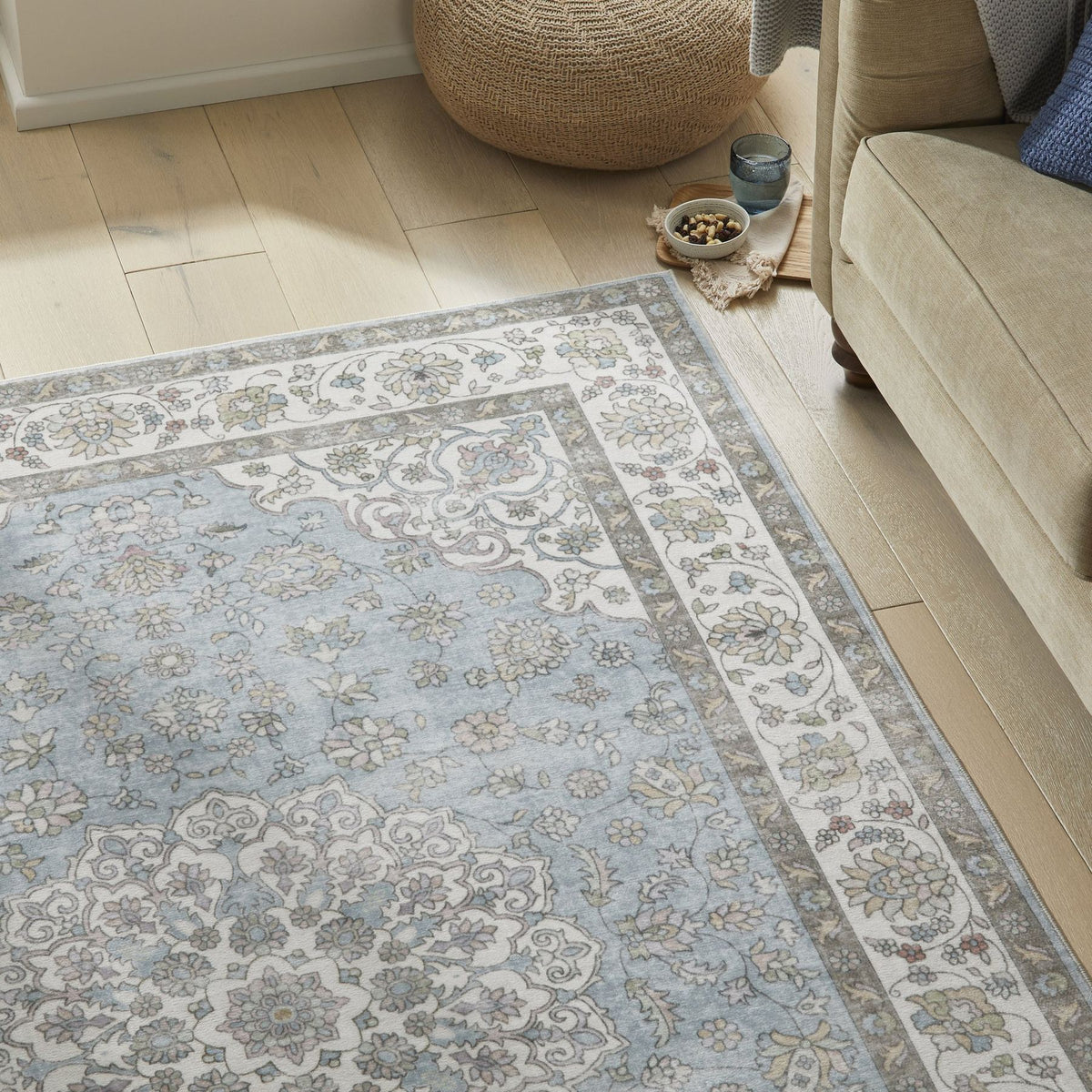 Liberty Washable Classic Light Blue Rug