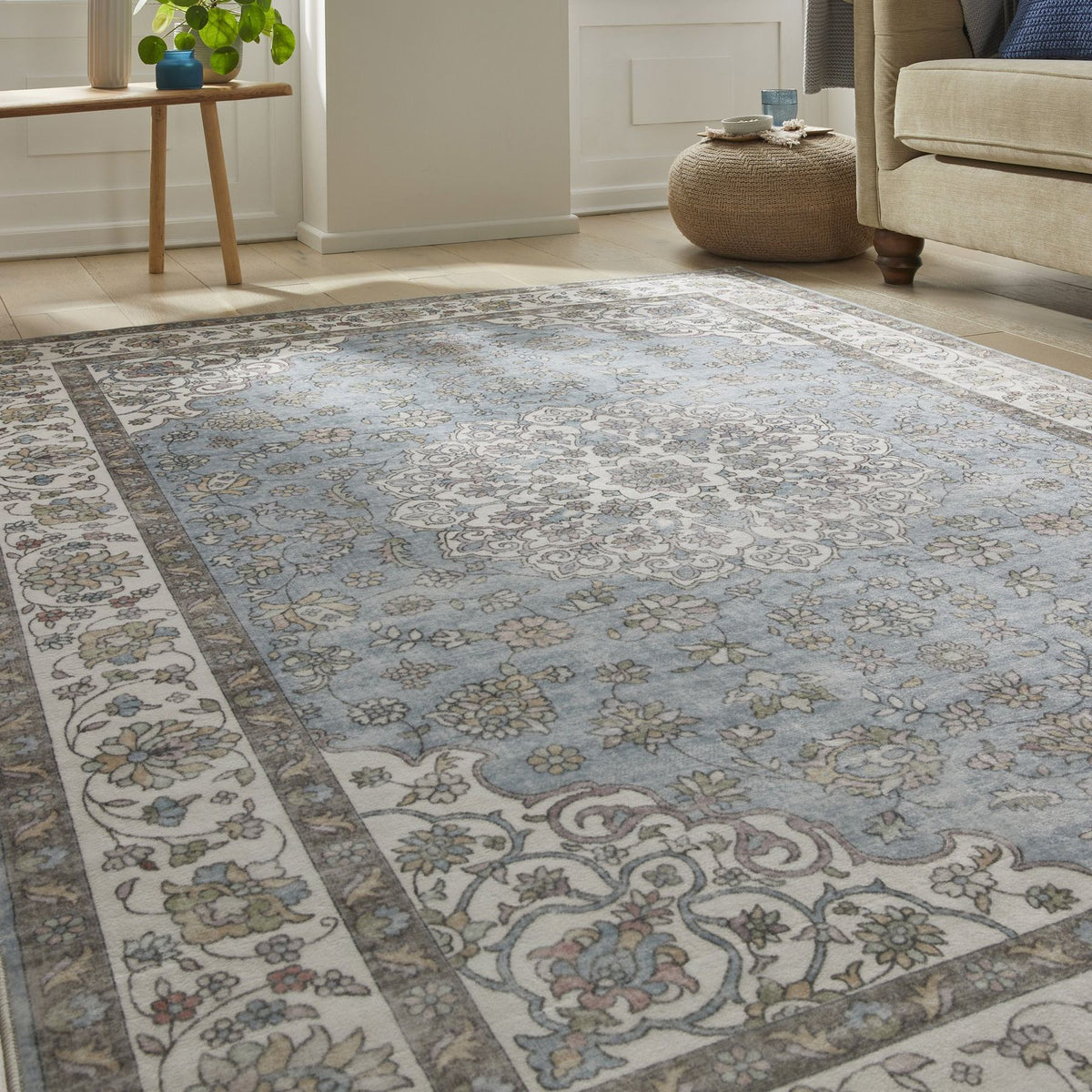 Liberty Washable Classic Light Blue Rug