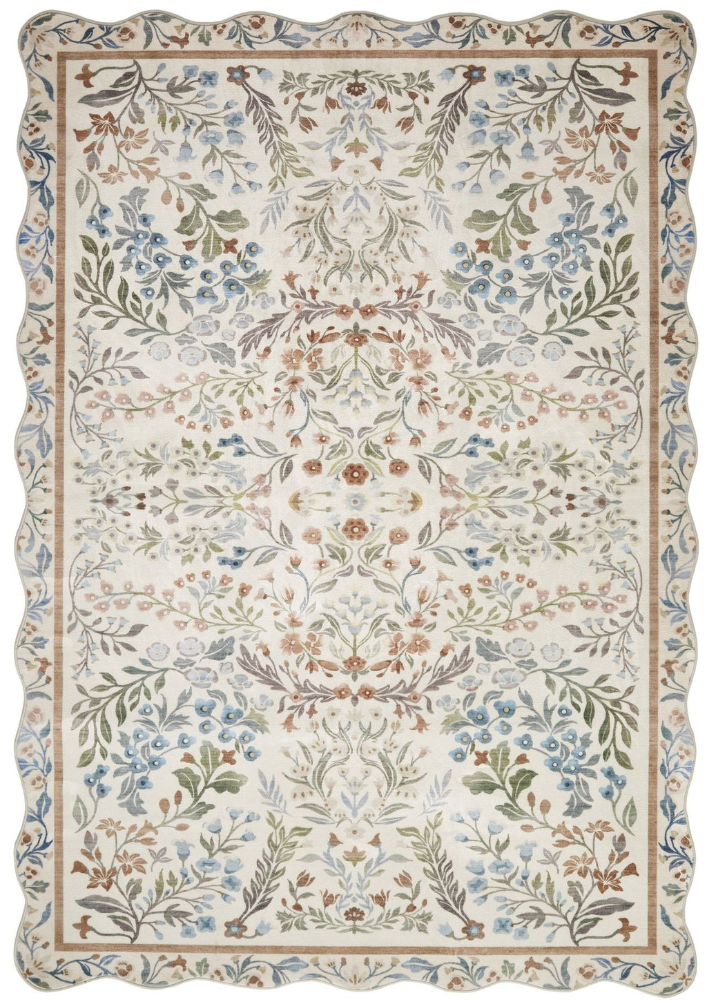 Liberty Washable Floral Cream Multi Rug