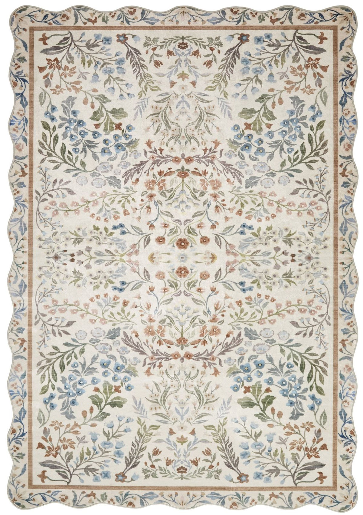 Liberty Washable Floral Cream Multi Rug