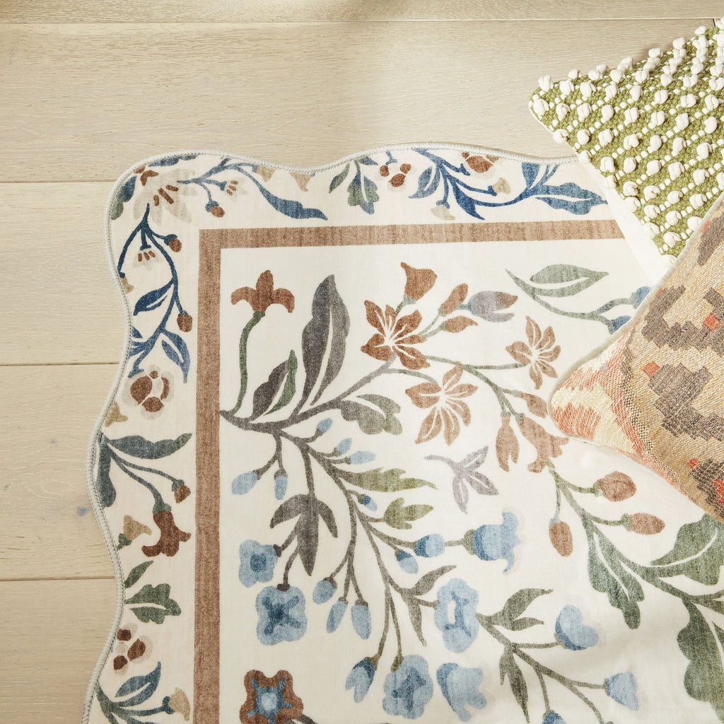 Liberty Washable Floral Cream Multi Rug