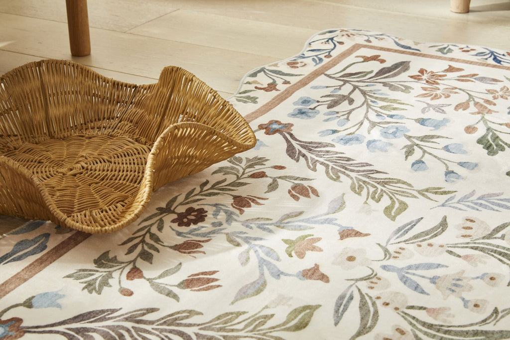 Liberty Washable Floral Cream Multi Rug
