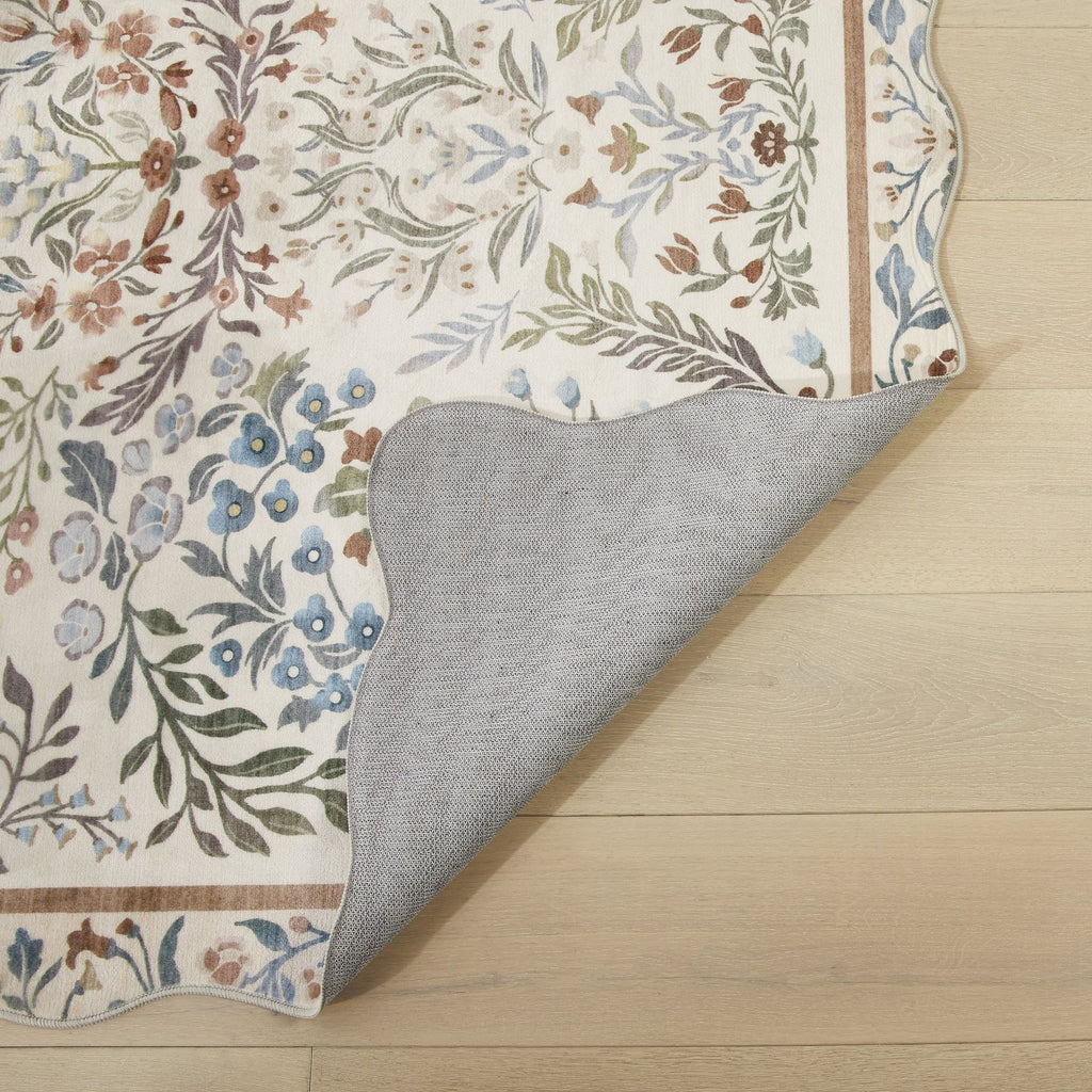 Liberty Washable Floral Cream Multi Rug