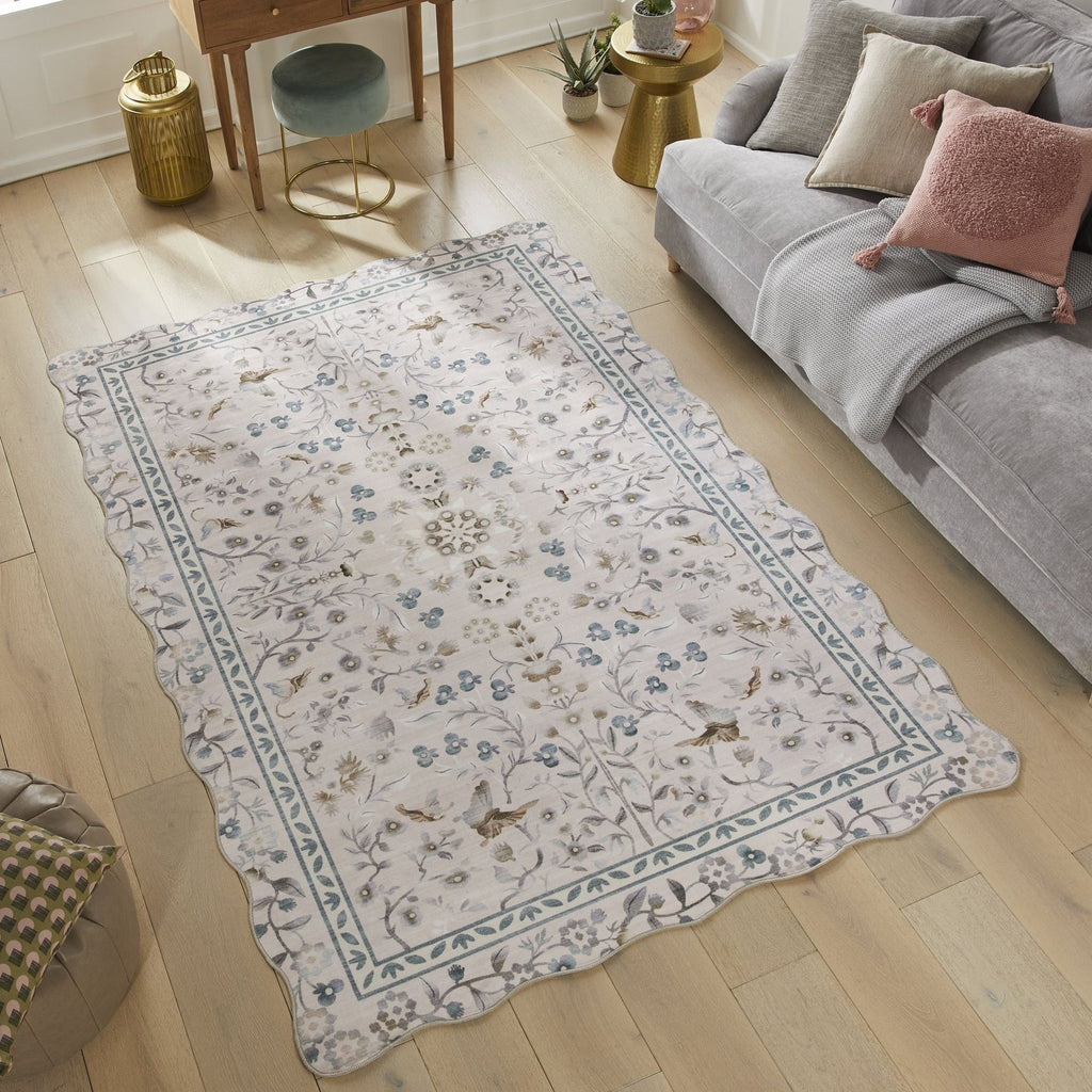 Liberty Washable Floral Dusty Pink Rug