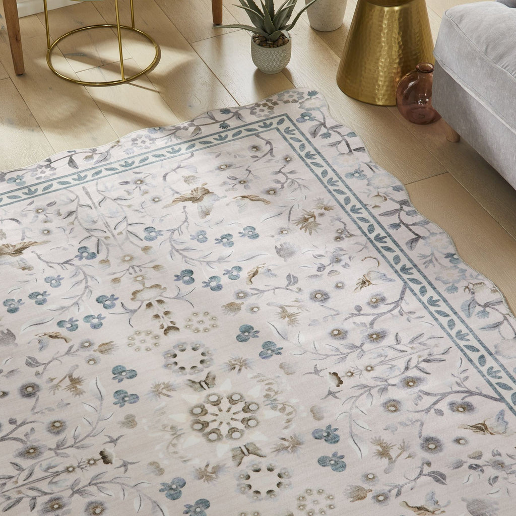 Liberty Washable Floral Dusty Pink Rug