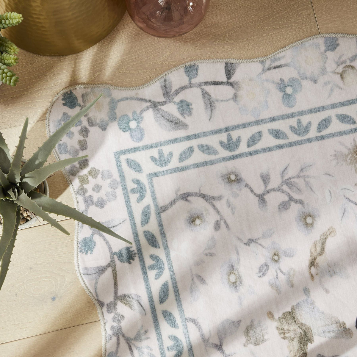Liberty Washable Floral Dusty Pink Rug