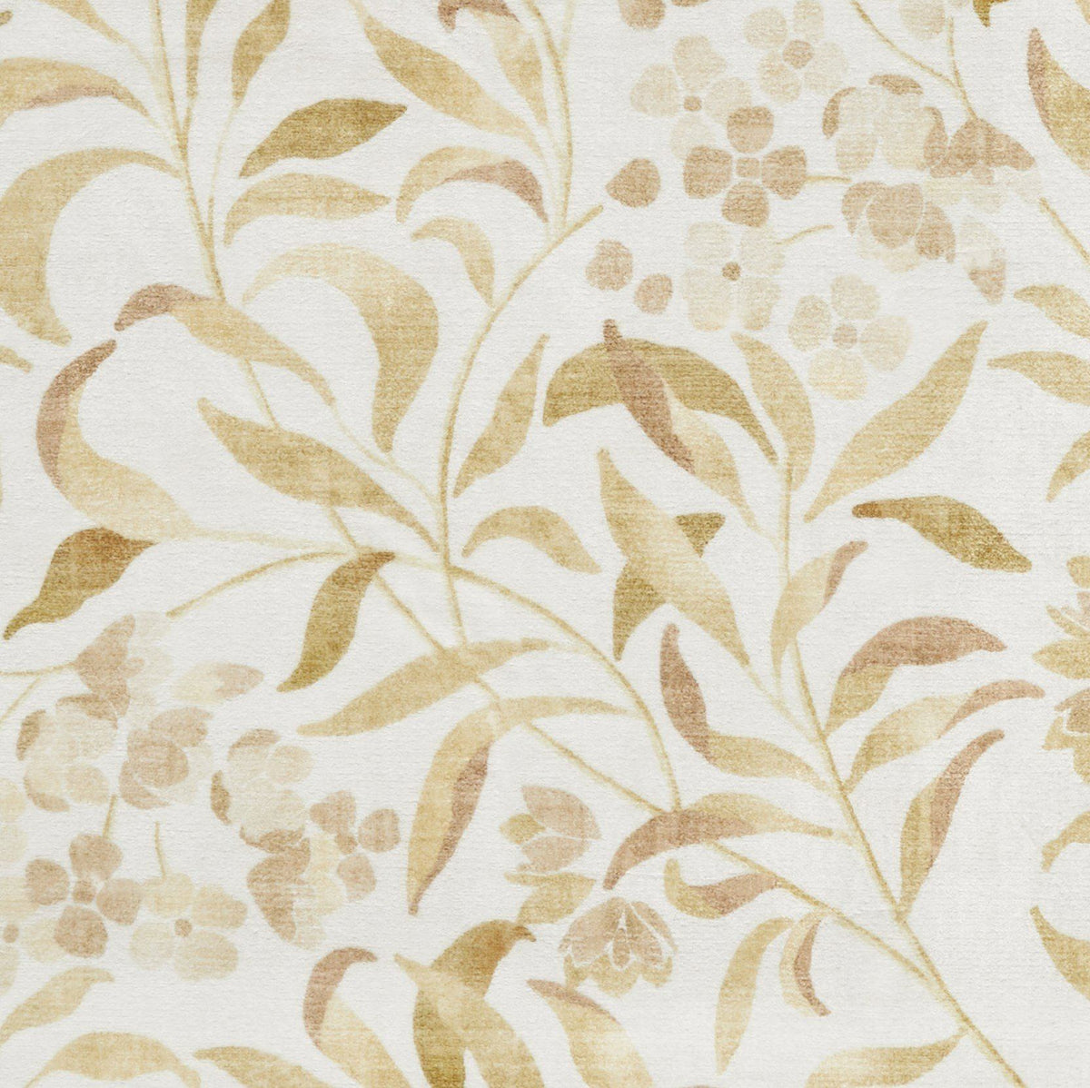 Liberty Washable Floral Ivory Gold Rug