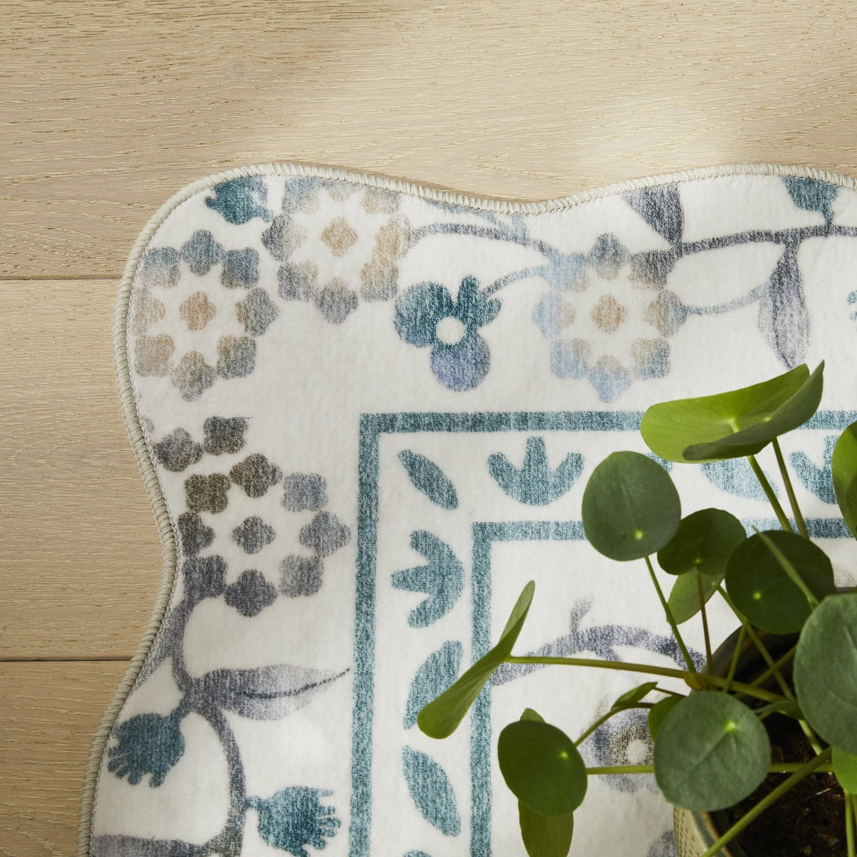 Liberty Washable Floral Ivory Rug