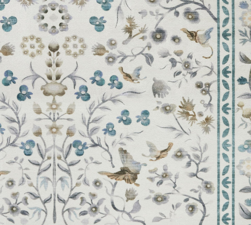 Liberty Washable Floral Ivory Rug