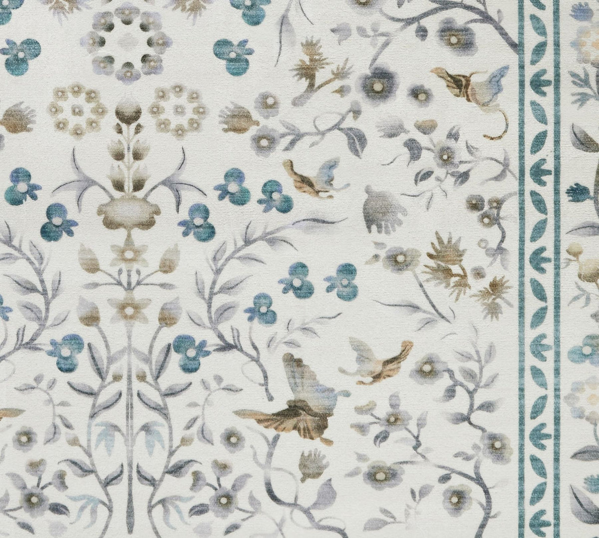 Liberty Washable Floral Ivory Rug
