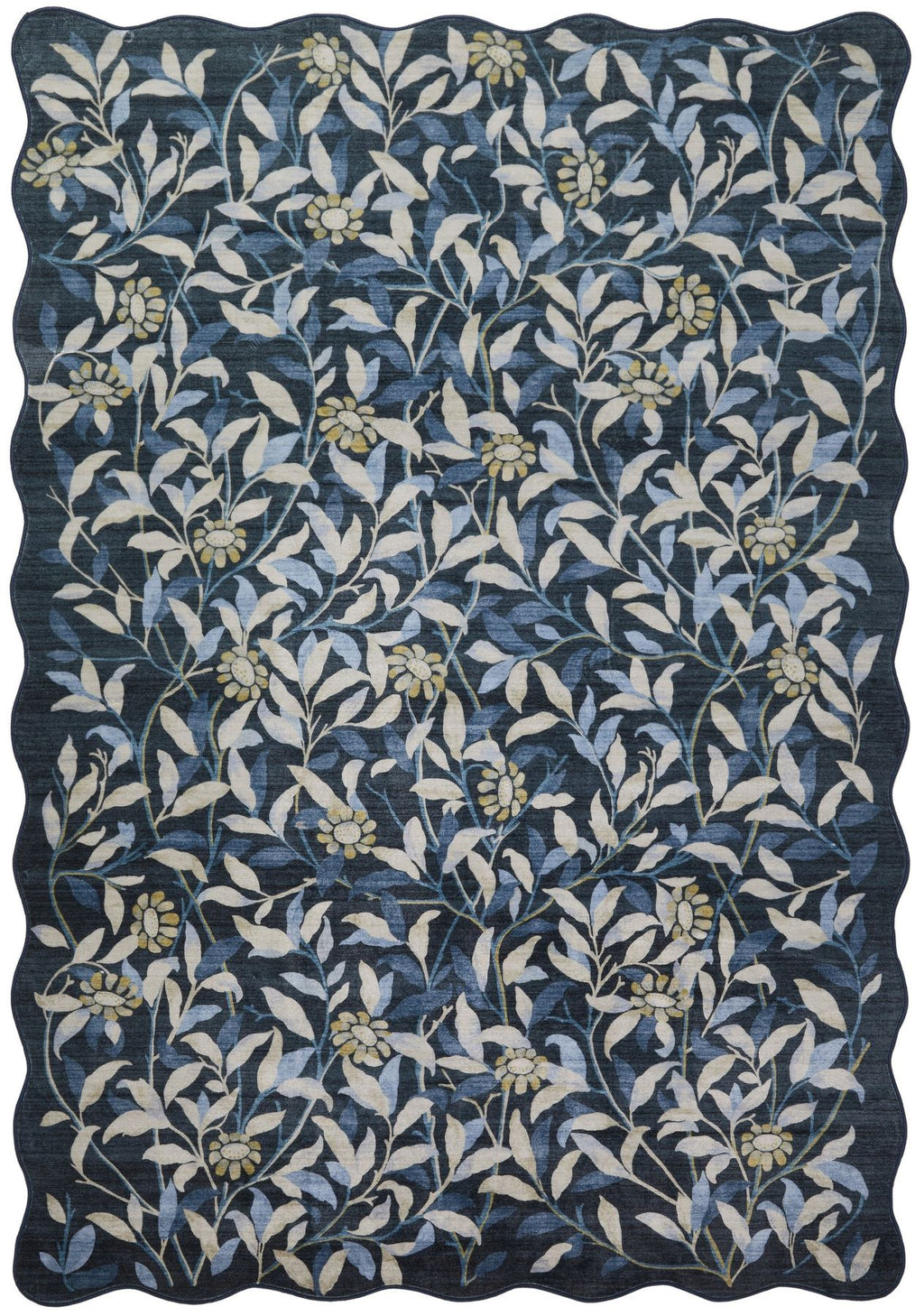 Liberty Washable Floral Navy Rug