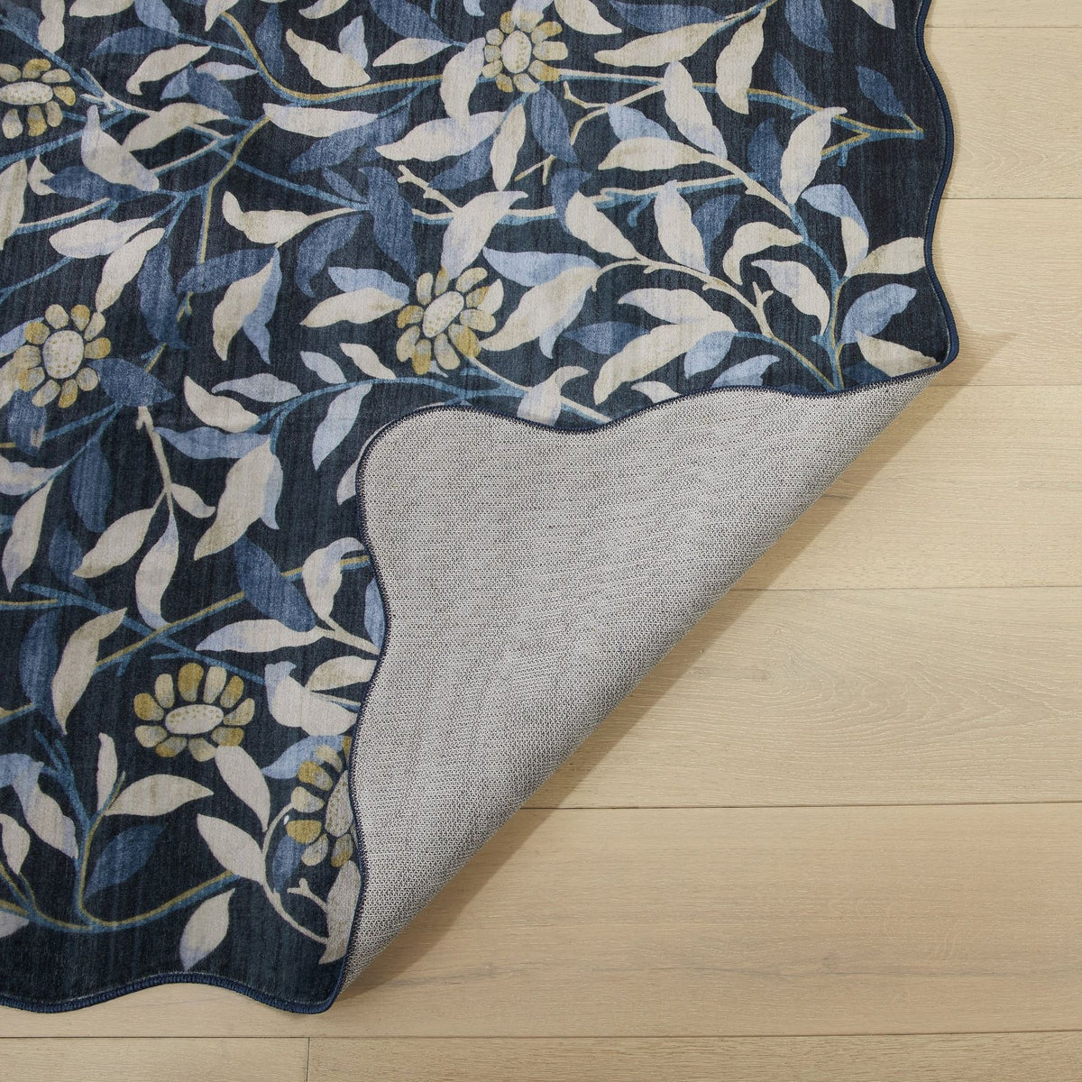 Liberty Washable Floral Navy Rug