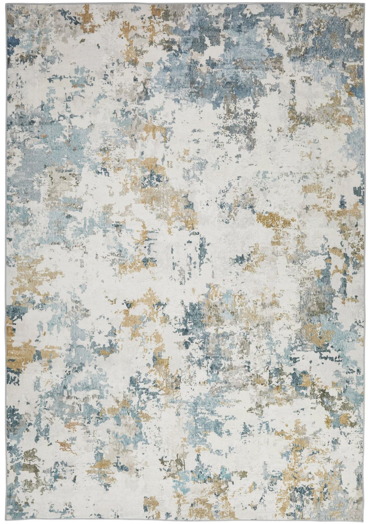 Liberty Washable Modern Aqua Rug