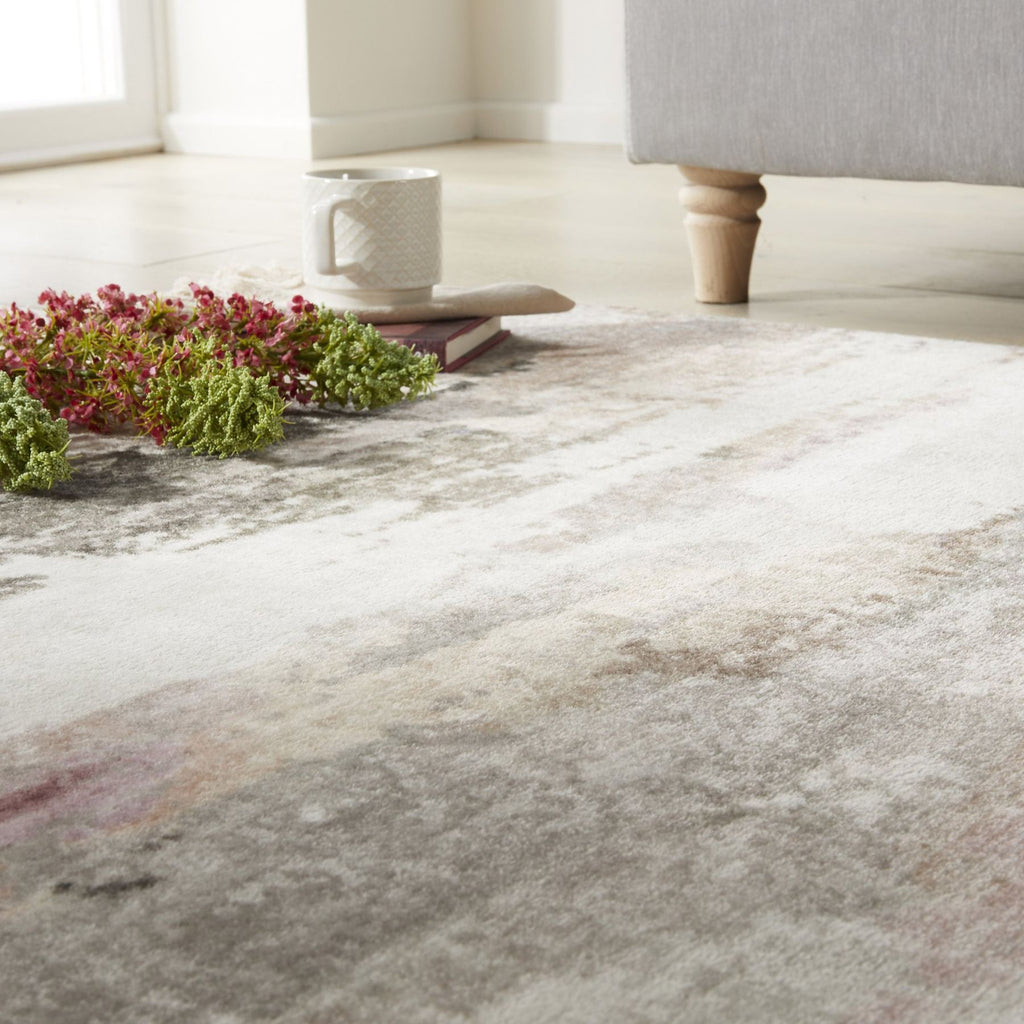 Liberty Washable Modern Beige Rug