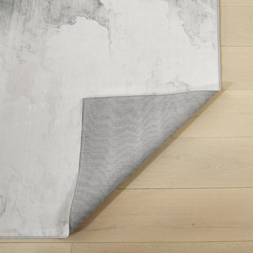 Liberty Washable Modern Ivory Slate Rug