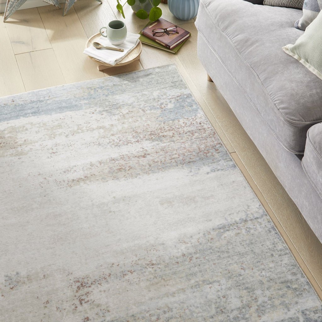 Liberty Washable Modern Light Multicolour Rug