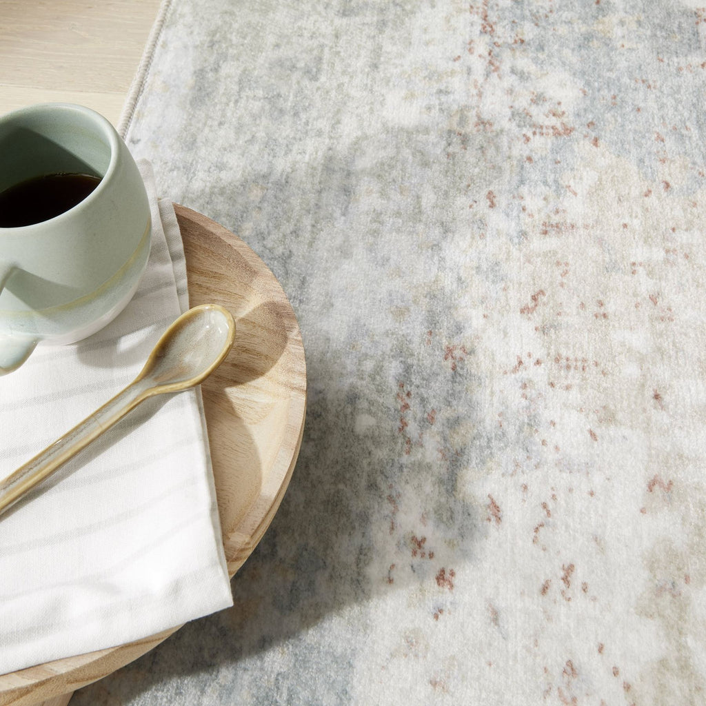 Liberty Washable Modern Light Multicolour Rug
