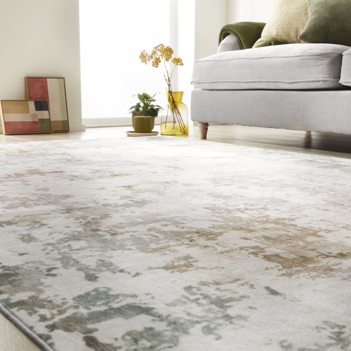 Liberty Washable Modern Pastel Rug