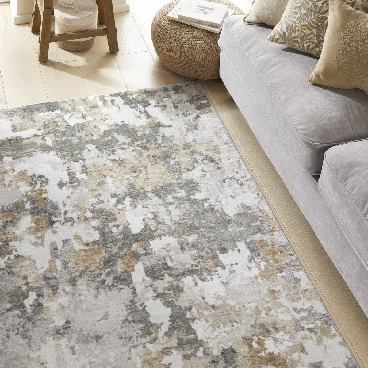 Liberty Washable Modern Quarry Rug