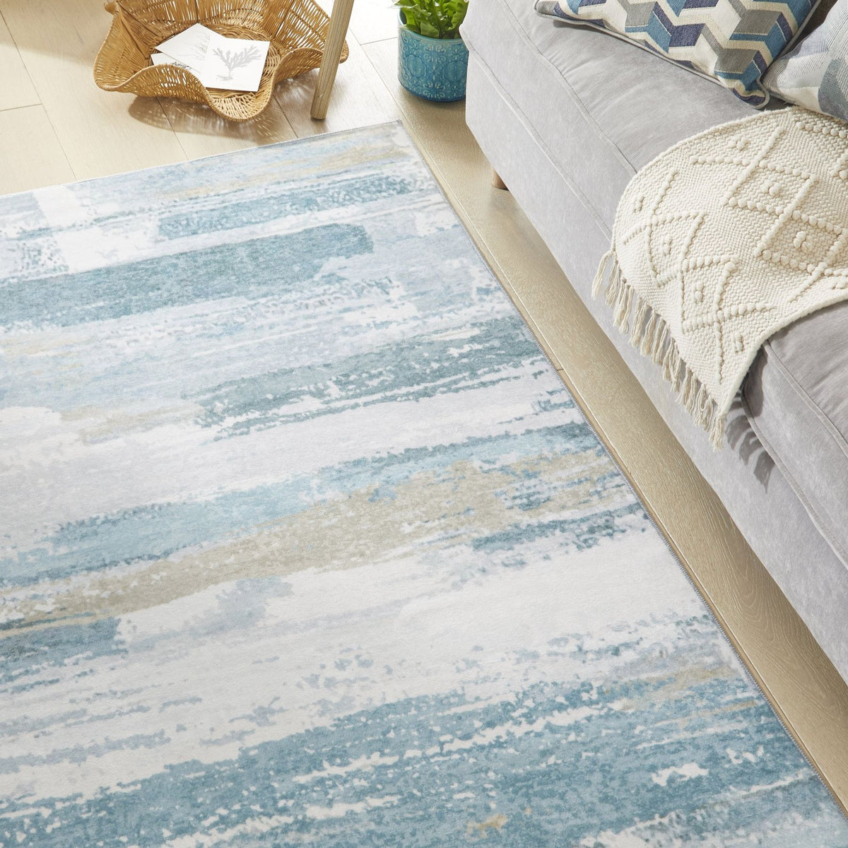 Liberty Washable Modern Sky Rug