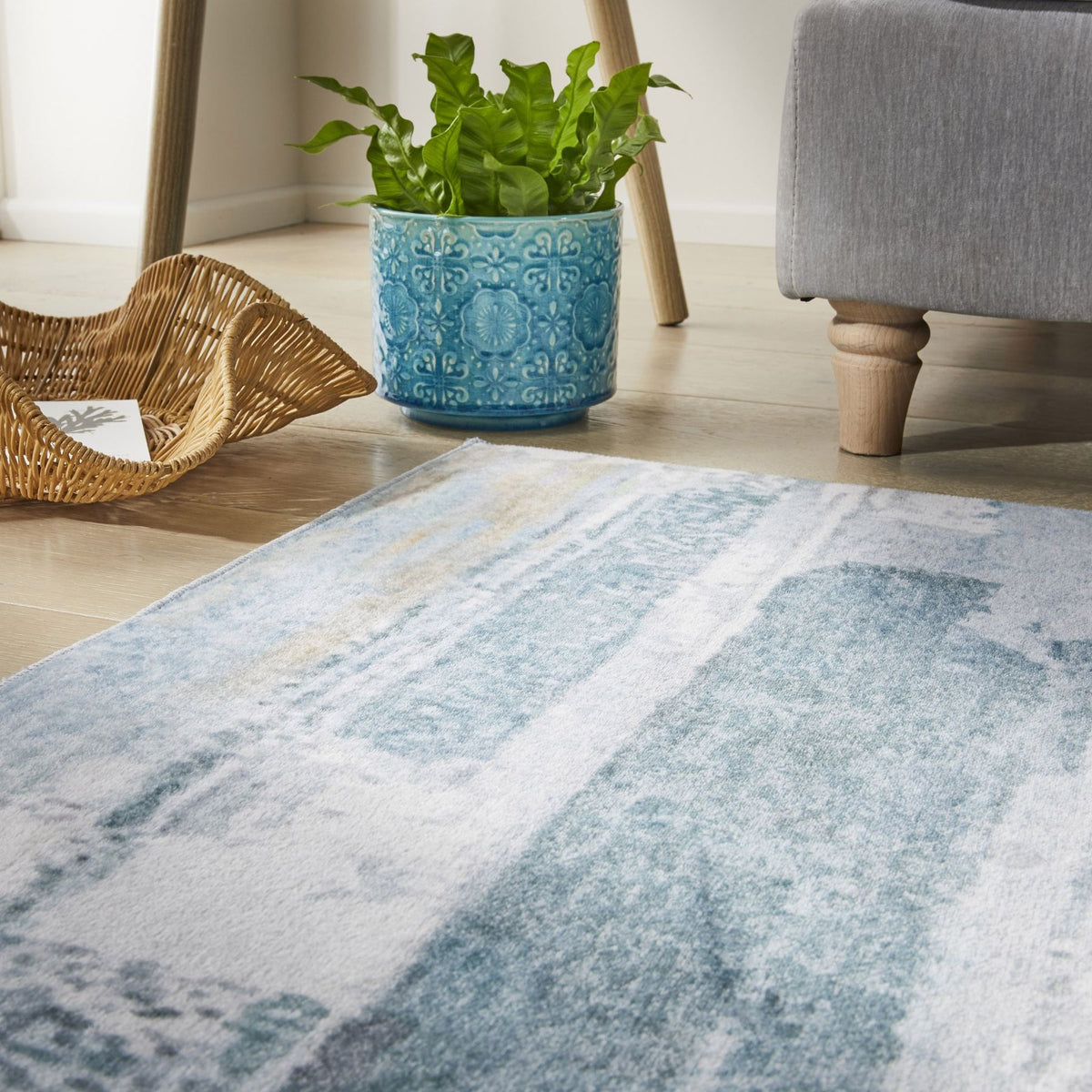 Liberty Washable Modern Sky Rug