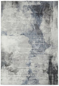 Lux Washable Abstract Grey Rug