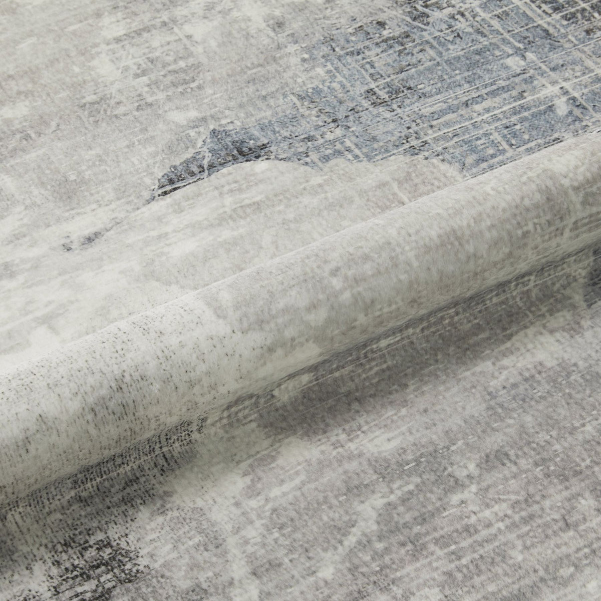 Lux Washable Abstract Grey Rug