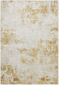 Lux Washable Abstract Light Gold Rug
