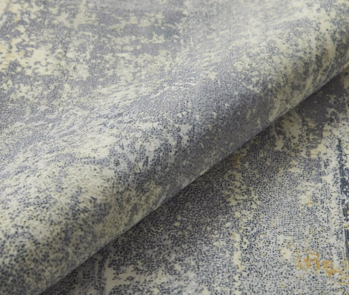Lux Washable Abstract Light Grey Rug