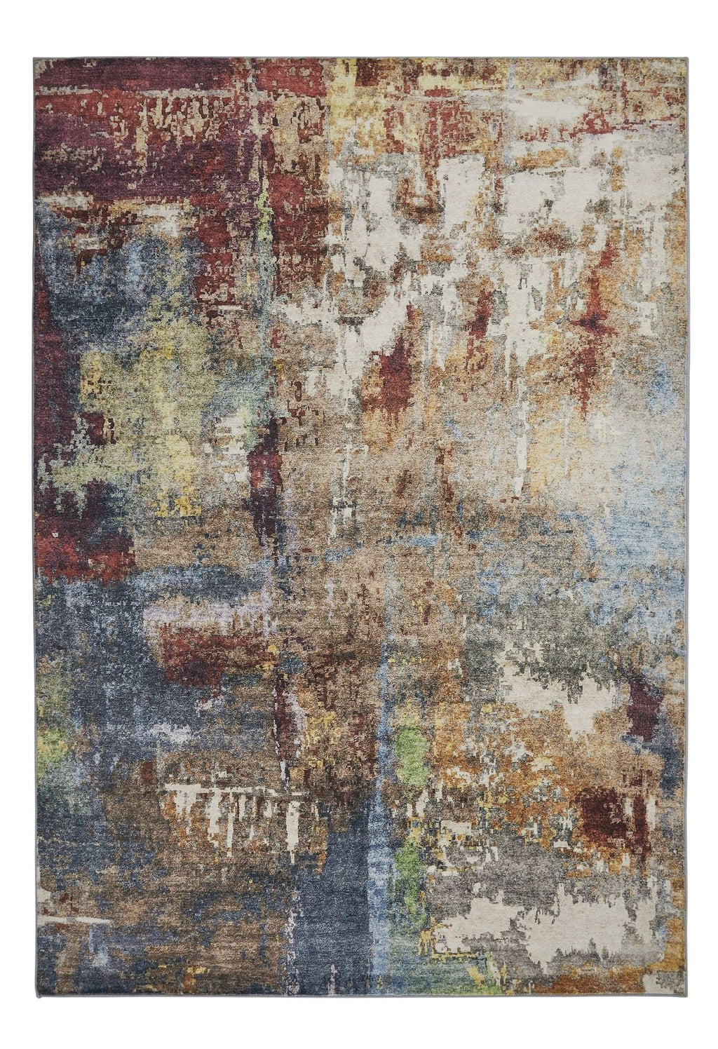 Lux Washable Abstract Multi Rug