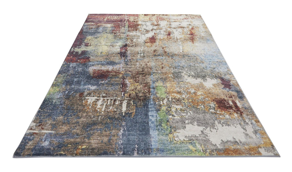 Lux Washable Abstract Multi Rug