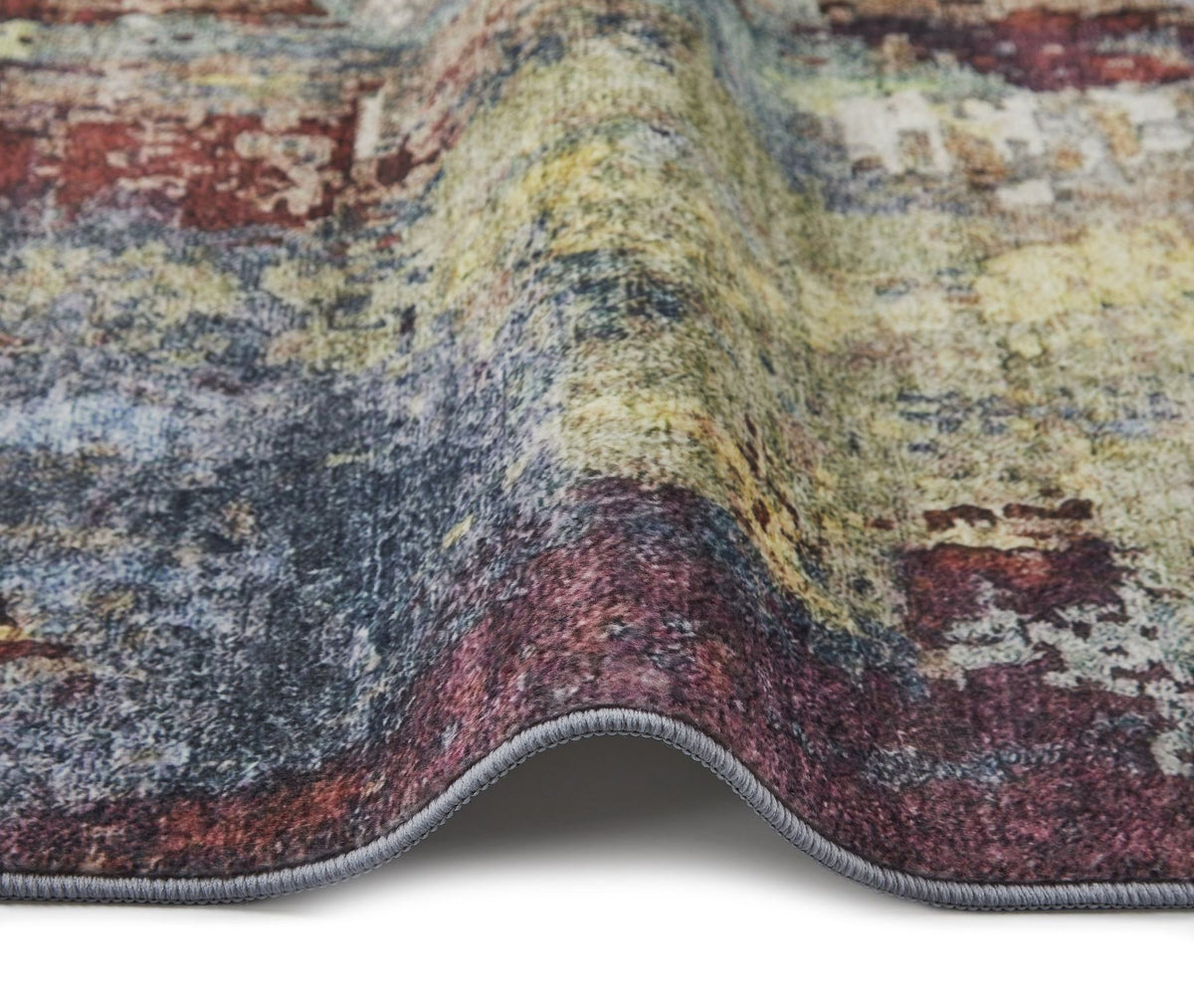 Lux Washable Abstract Multi Rug