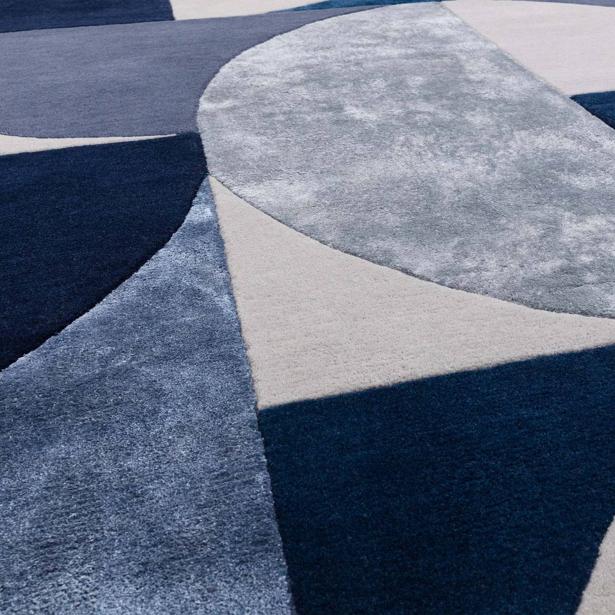 Matrix Oval Indigo Rug