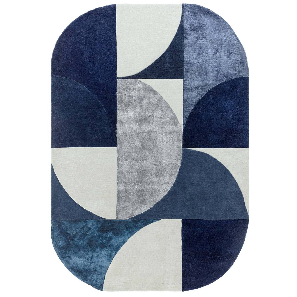 Matrix Oval Indigo Rug