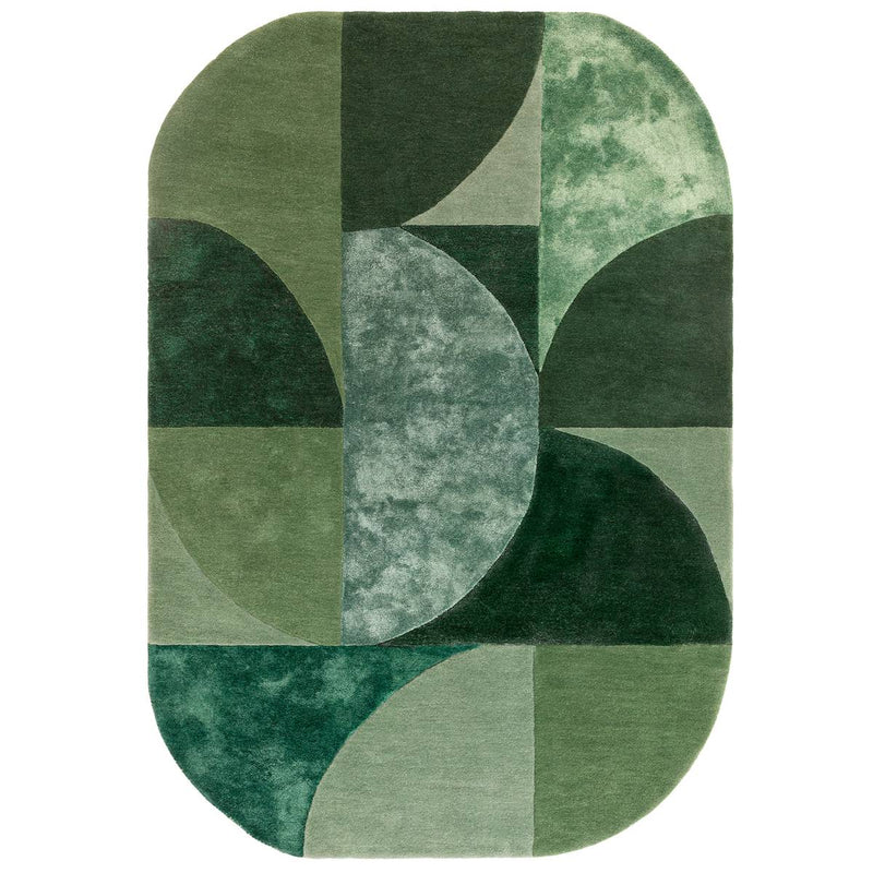 Matrix Oval Forest Rug