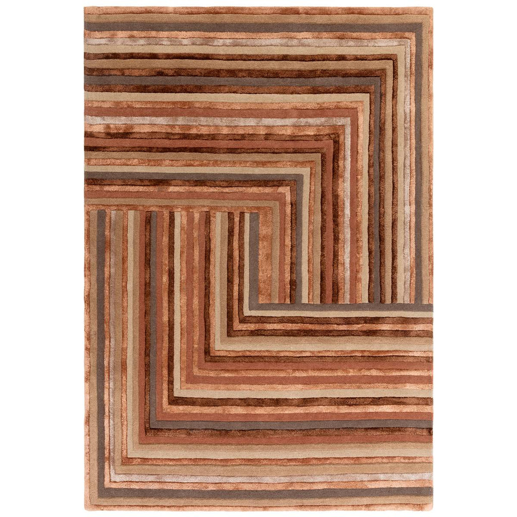 Matrix Network Terracotta Rug