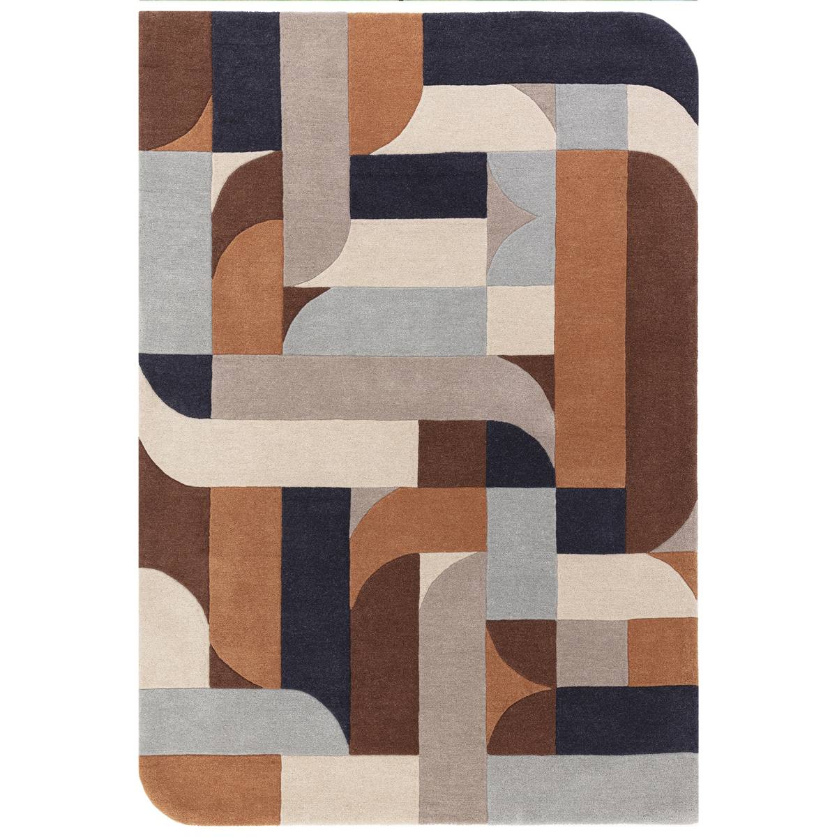 Matrix Klotski Terracotta Rug
