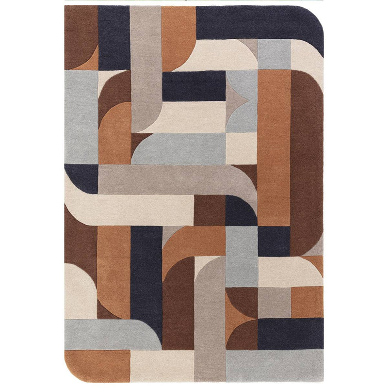 Matrix Klotski Terracotta Rug