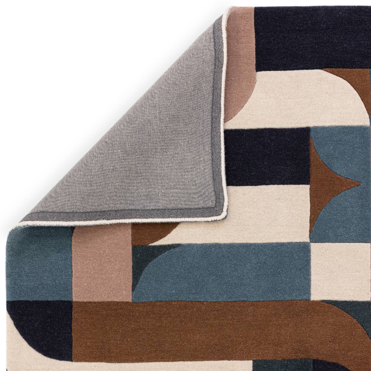 Matrix Klotski Teal Rug