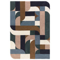 Matrix Klotski Teal Rug