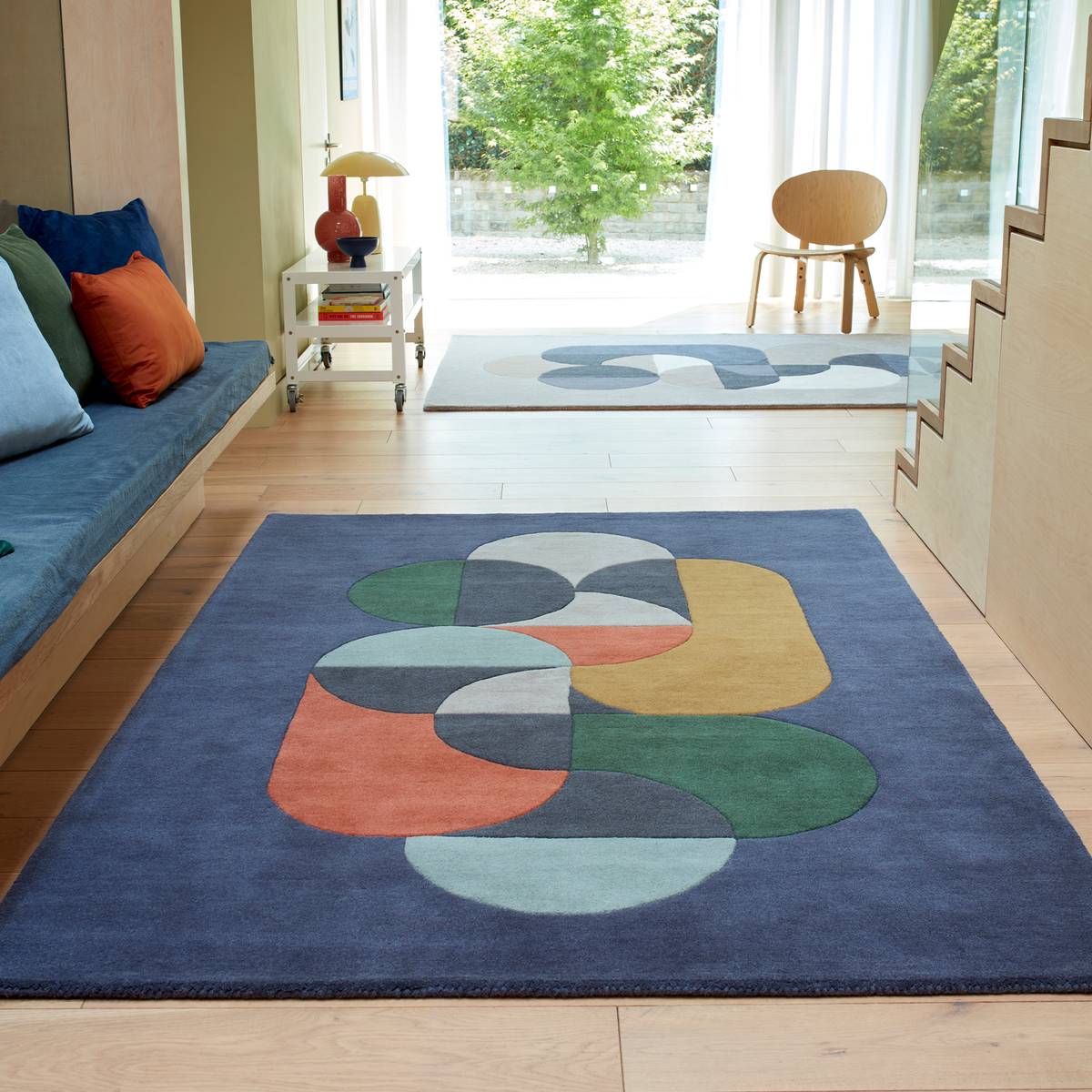 Matrix Statement Navy Rug