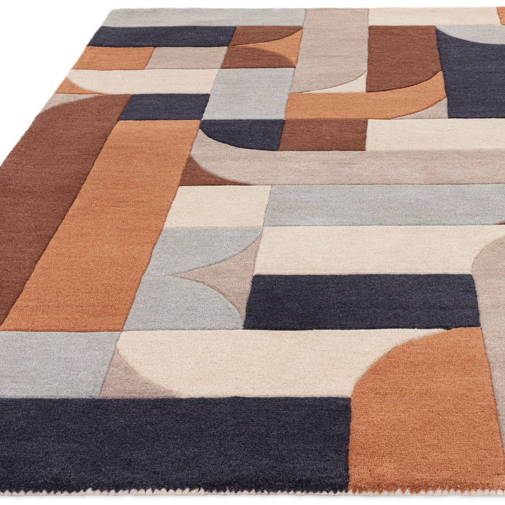 Matrix Klotski Terracotta Rug