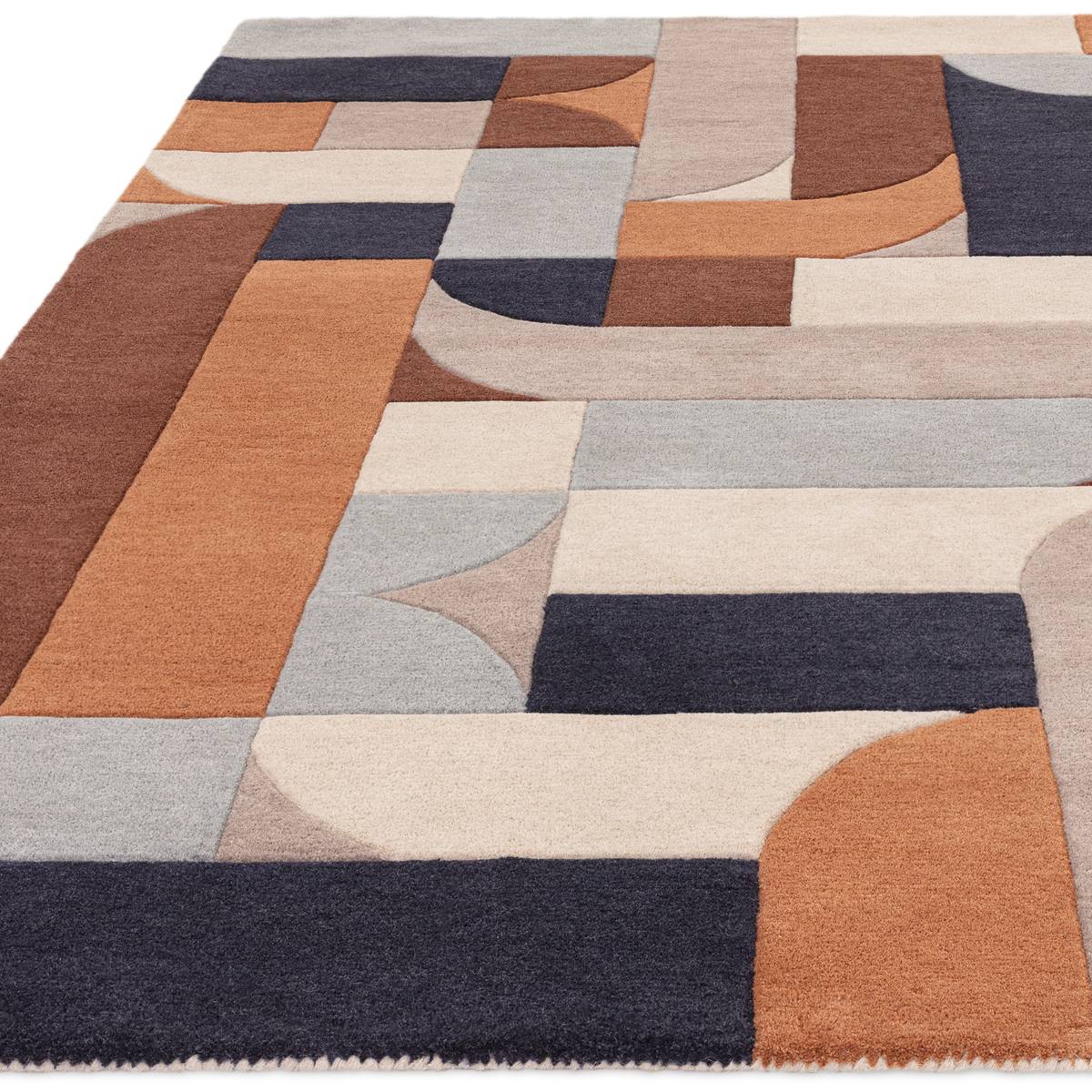 Matrix Klotski Terracotta Rug
