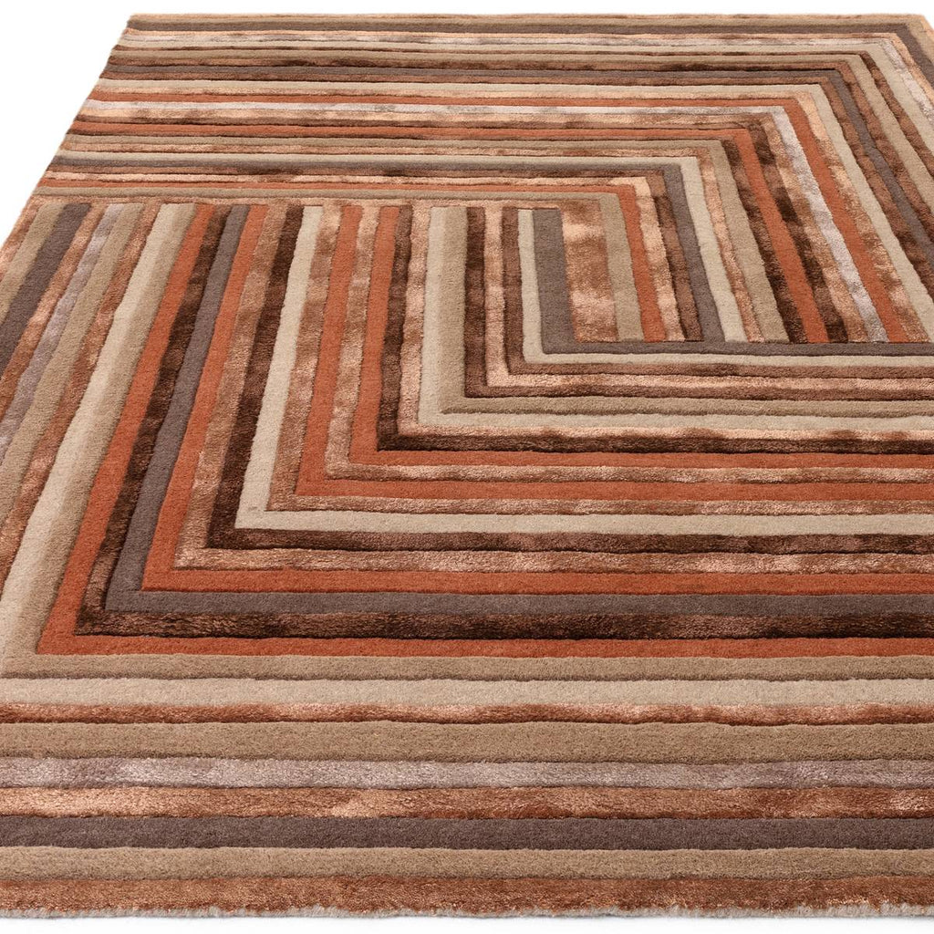 Matrix Network Terracotta Rug
