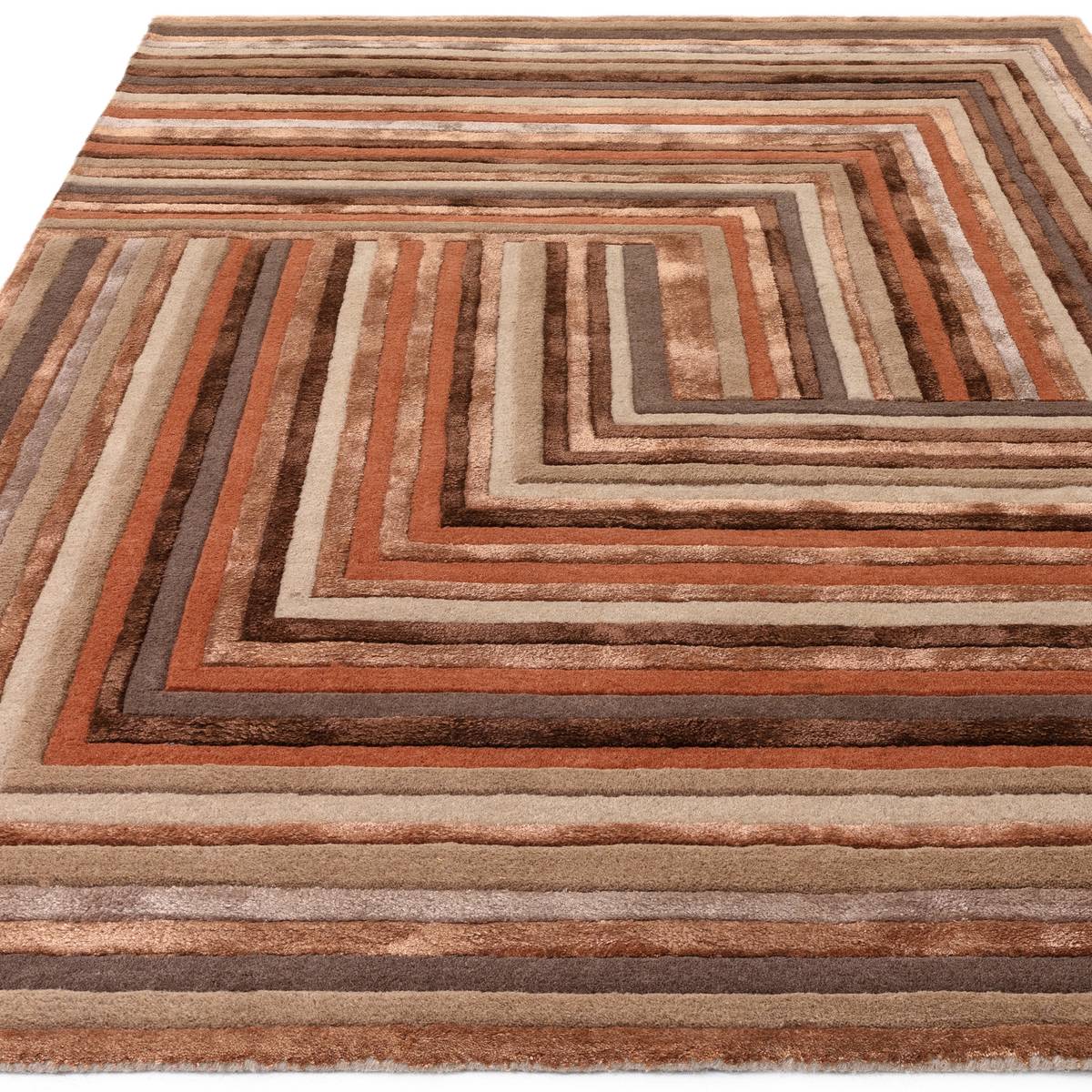 Matrix Network Terracotta Rug